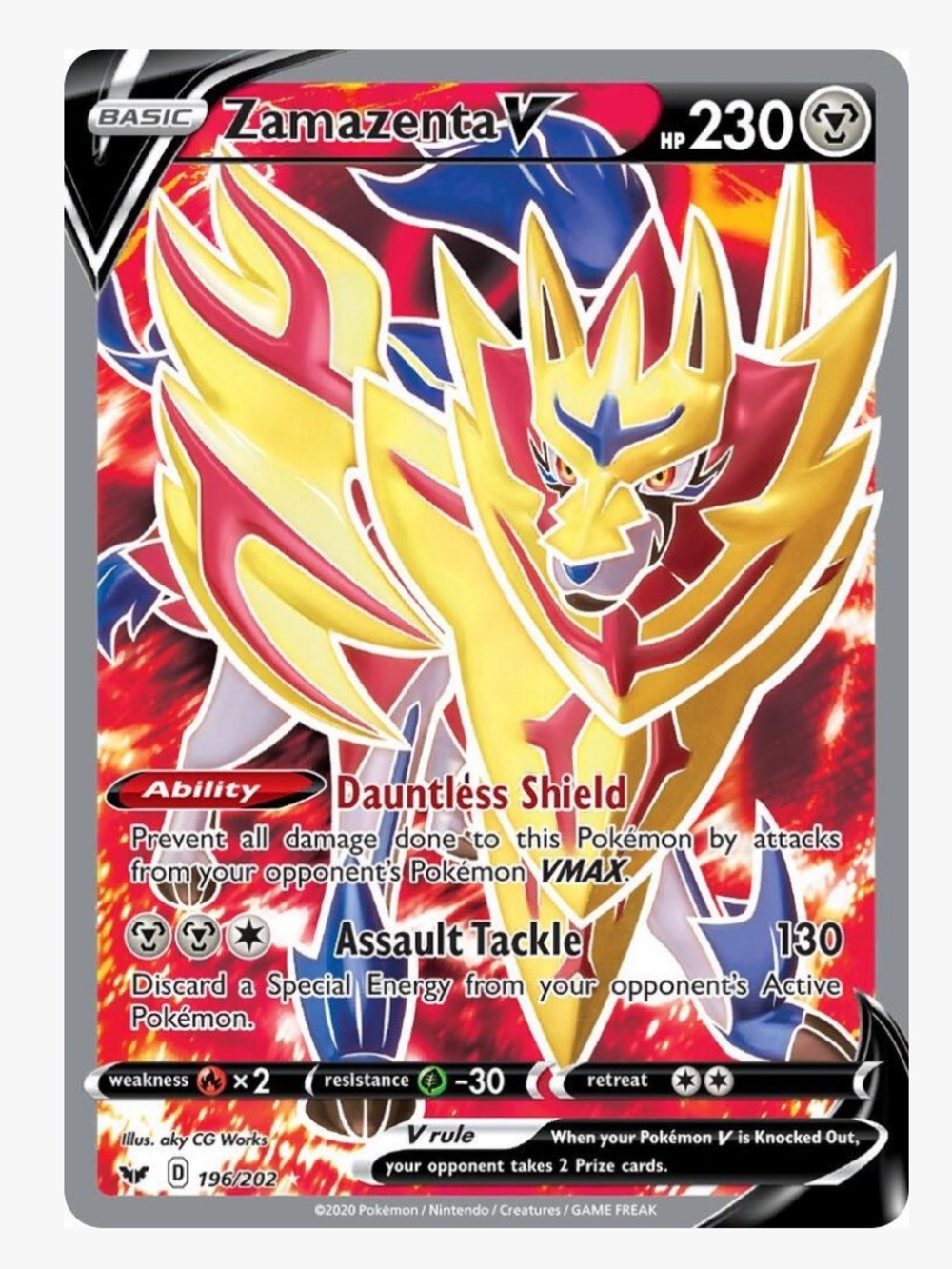 Zamazenta V (Full Art) SWSH01: Sword & Shield Base Set Pokemon Trading Card
